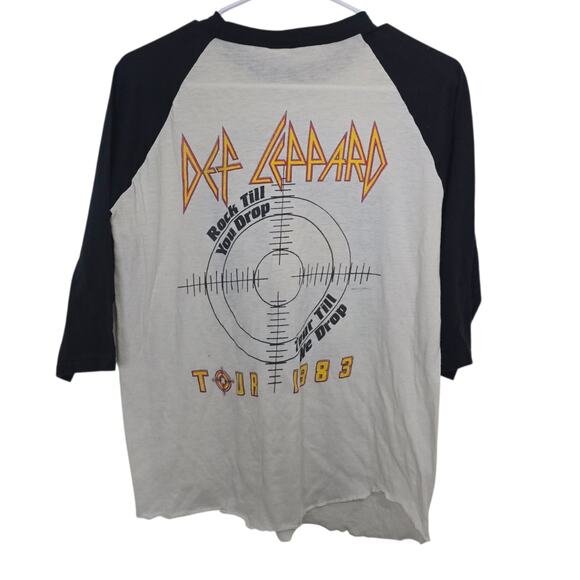 Vintage 1983 Def Leppard Pyromania Rock Til You Drop Tour Shirt Size Large - Picture 3 of 7